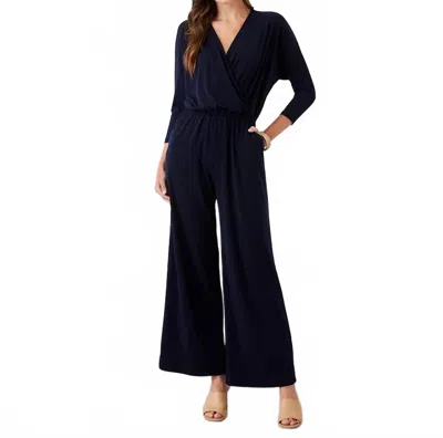 Karen Kane Nori Travel Jersey Jumpsuit In Navy In Blue