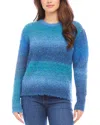 Karen Kane Plus Size Ombre Boucle Sweater In Dark Blue In Blue