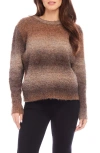 Karen Kane Ombre Boucle Sweater In Brown