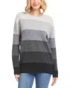 Karen Kane Ombre Striped Sweater In Multi