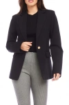 Karen Kane One-button Ponte Knit Blazer In Black