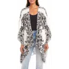 Karen Kane Open Front Jacket In Print