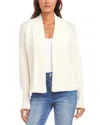 Karen Kane Open Front Ribbed Sweater In Off White