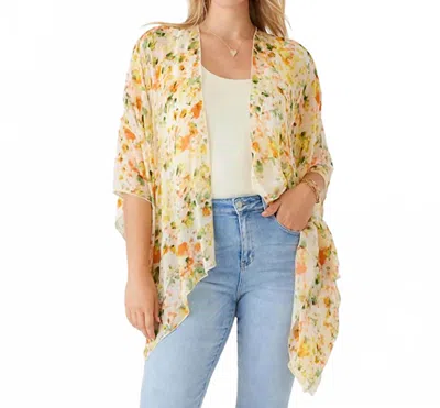 Karen Kane Paci Print Open Front Kimono Jacket In Multi Print