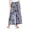 Karen Kane Paisley Print High Waist Wide Leg Pants