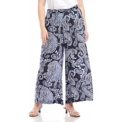 KAREN KANE KAREN KANE PAISLEY PRINT HIGH WAIST WIDE LEG PANTS