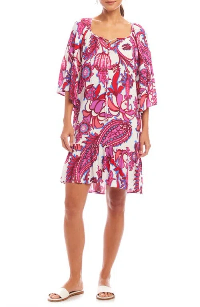 Karen Kane Paisley Ruffle Dress In Print