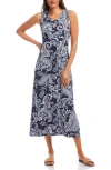 Karen Kane Paisley Sleeveless Jersey Midi Dress