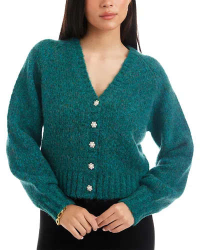 Karen Kane Pearl Button Cardigan Sweater In Multi