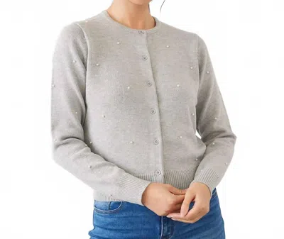 Karen Kane Pearl Cardigan Sweater In Gray