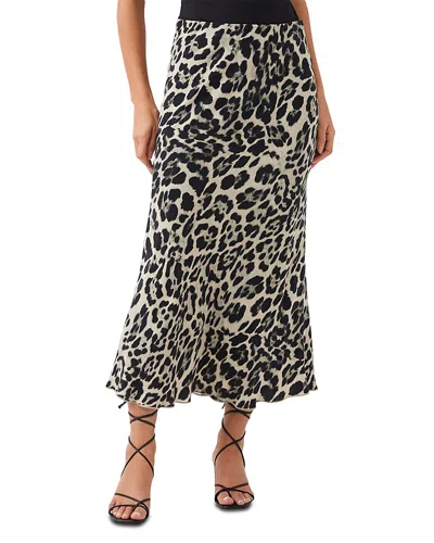 Karen Kane Petite Printed Bias Cut Midi Skirt In Animal Print