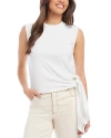 Karen Kane Side Tie Tank In Off White