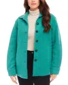 Karen Kane Brushed Shirt Jacket In Glass In Green
