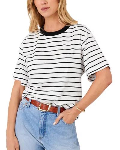 Karen Kane Petites Stripe Short Sleeve Top In Multi