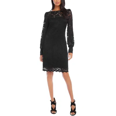 Karen Kane Petites Womens Lace Mini Cocktail And Party Dress In Black