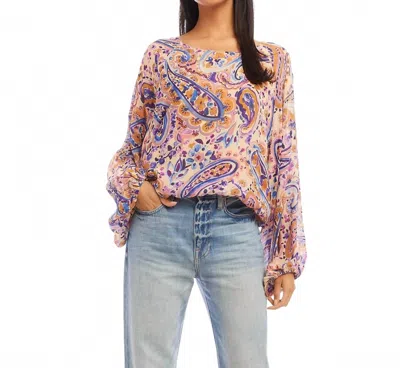 Karen Kane Paisley Blouson Sleeve Top