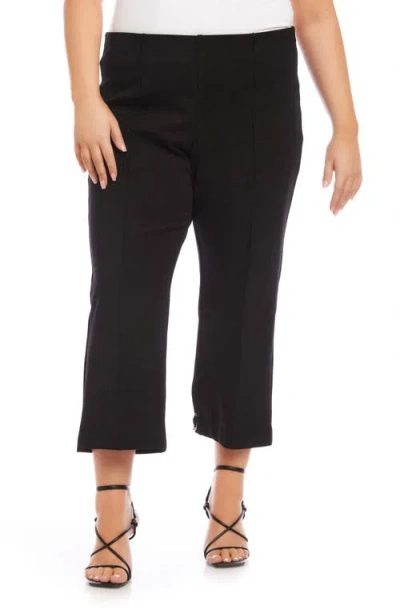 Karen Kane Pintuck Crop Pants In Black