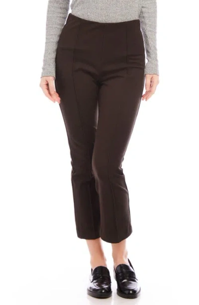 Karen Kane Pintuck Twill Crop Pants In Brown