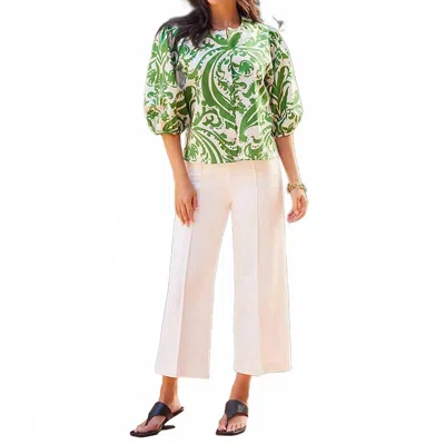 Karen Kane Pintuck Wide Leg Pants In Off White