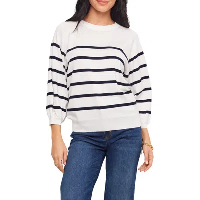 Karen Kane Placed Stripe Sweater In White