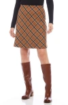 Karen Kane Bias Cut Plaid Skirt In Plaid