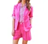 Karen Kane Pleated Shorts In Pink In Pink