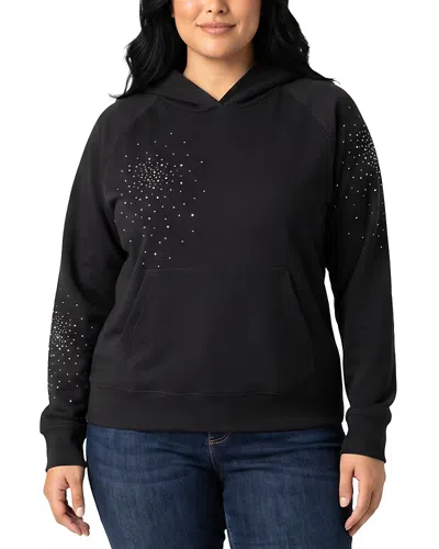 Karen Kane Plus Embellished Hoodie In Black