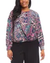 KAREN KANE PLUS PRINTED DRAPE FRONT TOP