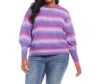 Karen Kane Plus Size Blouson Sleeve Sweater In Lavender