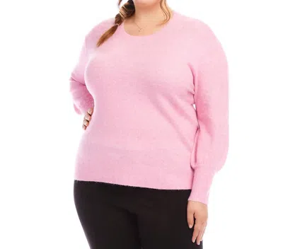 Karen Kane Plus Size Blouson Sleeve Sweater In Pink