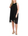 Karen Kane Plus Size Sleeveless Draped Crossover Dress