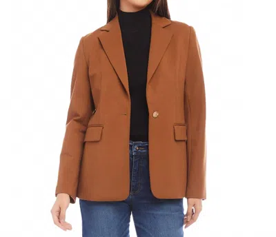 Karen Kane Ponte Knit Blazer In Cognac
