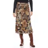 Karen Kane Print Bias Cut Midi Skirt In Print