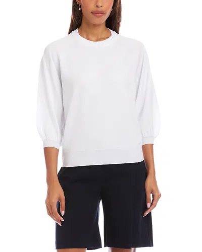 Karen Kane Puff Sleeve Raglan Sweater In White