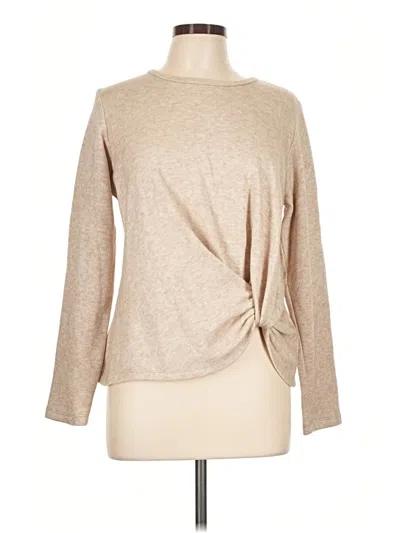 Pre-owned Karen Kane Pullover Sweater In Tan