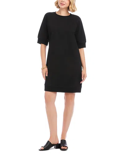 Karen Kane Raglan Sleeve Sweatshirt Dress In Black