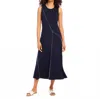 Karen Kane Reverse Seam Dress In Navy In Blue