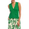 Karen Kane Rib Sweater Vest In Green