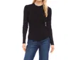Karen Kane Ribbed Crewneck Sweater In Black