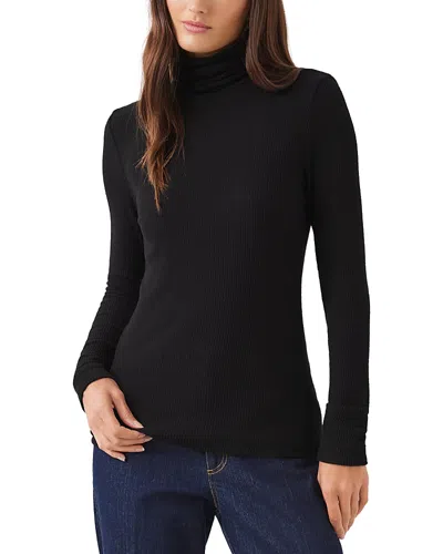 Karen Kane Ribbed Long Sleeve Turtleneck Top In Yellow