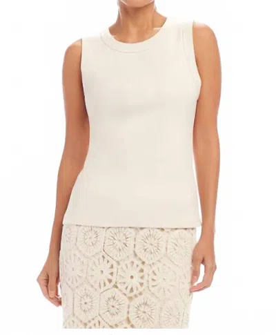 Karen Kane Ribbed Tank In Ecru In Neutral