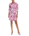 Karen Kane Floral Print Long Sleeve Shirtdress In Floral