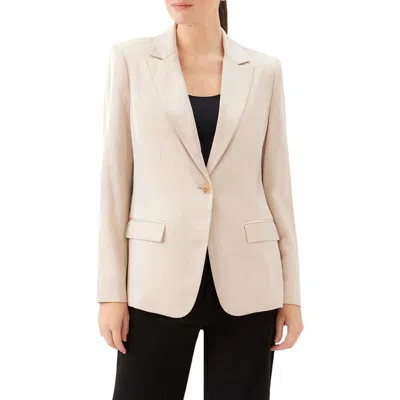 Karen Kane Satin Blazer In Brown