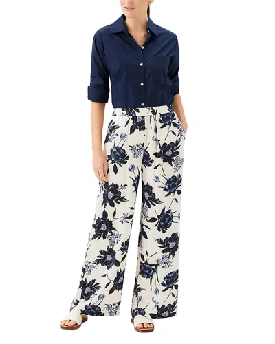 Karen Kane Floral Satin Wide Leg Pants In Multi