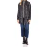 Karen Kane Sequin Duster In Smoke In Gray