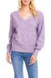 Karen Kane Sequin V-neck Sweater In Multi