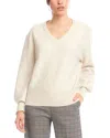 Karen Kane Sequinned V Neck Sweater In Neutral