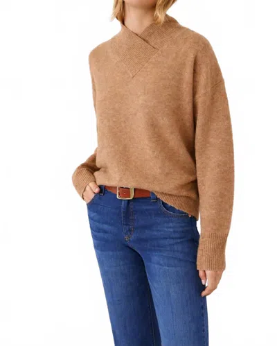 Karen Kane Shawl Collar Sweater In Camel In Brown