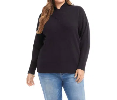 Karen Kane Shawl Collar Sweater - Plus In Black