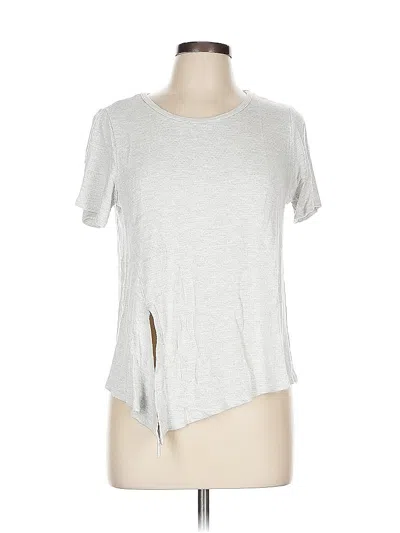 Pre-owned Karen Kane Short Sleeve T-shirt In Silver